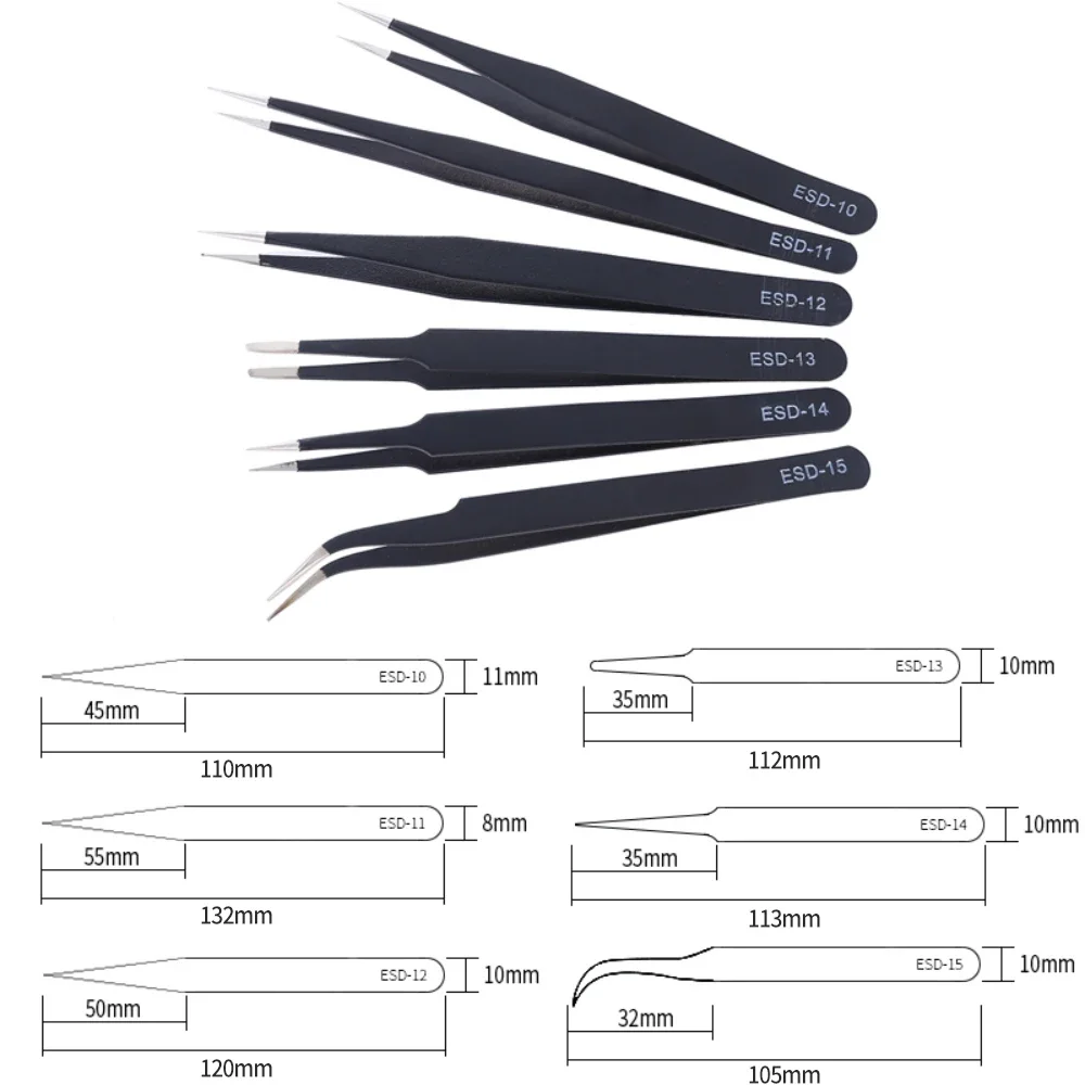 6-teiliges Präzisionspinzetten – Electronics Repair Tools Bewertung und Preis